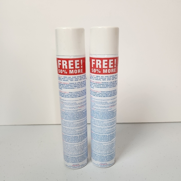 2 x Hurry Up Glue Spray Activator Nail Glue Dryer 7.2oz Nail Art Stone Parts - Picture 2 of 2